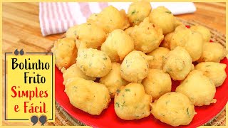 Bolinho MATA FOME Uma delicia e SUPER FÁCIL Bolinho frito salgado I Receitas de Pai [upl. by Rusell]