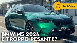 BMW M5 anche TOURING 2024  PROVA IN PISTA e PREZZI [upl. by Keeton520]