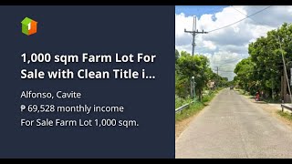 1000 sqm Farm Lot For Sale with Clean Title in Amaras Farm in Alfonso Cavite [upl. by Giliana512]