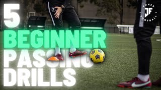 5 Beginner Passing Drills For Football  Soccer  Joner Football [upl. by Limemann920]