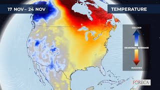 Monthly temperature forecast for the USA 11162024 [upl. by Aisad]