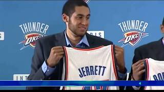 Former Wildcat Grant Jerrett introduced in OKC [upl. by Nibot]