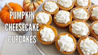 The best Thanksgiving dessert  PUMPKIN CHEESECAKE CUPCAKES [upl. by Dierolf]