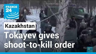 Kazakhstan unrest Tokayev gives shoottokill order to put down uprising • FRANCE 24 English [upl. by Pyne712]