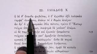 Reading Homer Iliad Book 22 lines 131156 [upl. by Ahsimaj]