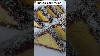 Homemade triangle cake recipe  Chocolate recipe  Suji cake  viralrecipe shorts trendingshorts [upl. by Hindu]