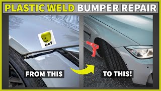 How to Plastic Weld a Broken Bumper  EASY DIY [upl. by Mcgannon937]