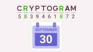 Cryptogram Daily Challenge September 30 2024  Welcome to stockholm Answers [upl. by Adler]