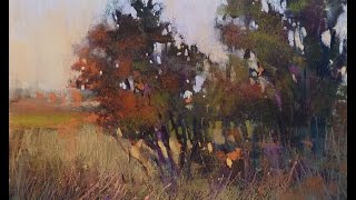 Sunday Studio Pastel Demo 2 Sunset Marsh [upl. by Annadiane]