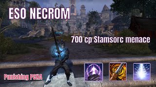 ESO PVP NECROM Stamsorc 1vX “700 cp Stamsorc PUNISHES PCNA” Clean plays duels bgs 1vX2vX [upl. by Letsirk]