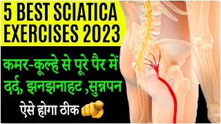 5 Best SCIATICA Pain Relief Exercises 2023  Lower Back Pain Exercises [upl. by Ahsiener570]