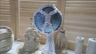 DIY Macrame Ornament Ball Tutorial  DIY  макраме  как связать [upl. by Sudnor]