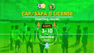 CAF SAFA Coaching Course 2021  SaintsFC Port Elizabeth [upl. by Annohsal]