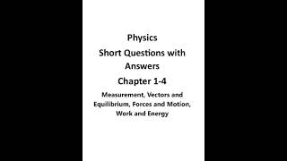 First Year Physics Short Questions with Answers Chapter 14 [upl. by Adnah]