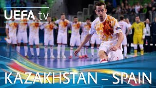 Futsal EURO highlights Kazakhstan v Spain [upl. by Onoitna]