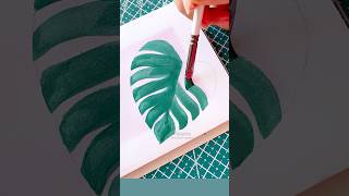 Leaf painting technique art painting shorts [upl. by Gran]