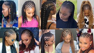 New amp Adorable Braids Hairstyles for Black Women  Cornrow Ghana Weaving Braids Hard for girls [upl. by Daisy174]