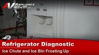 Whirlpool Refrigerator Repair  Ice Chute amp Bin Frosting Up  Ice Door Kit [upl. by Ralleigh800]