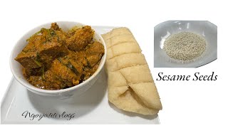 THIS IS NOT EGUSI SOUP  Sesame seed soup  Egusi substitute  Beniseed soup [upl. by Aiveneg]