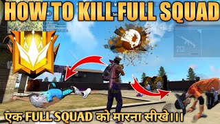 HOW TO KILL FULL SQUAD  BEST TIPS AND TRICKS  JONTYGAMING  GARENA FREEFIRE BATTLEGROUND [upl. by Adiari]