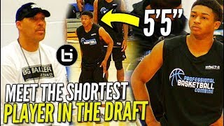 Lavar Ball WATCHES the SHORTEST PLAYER in the DRAFT 55quot Junior Robinson PBC Highlights [upl. by Yrek]