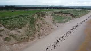 Coastal Erosion Ravensheugh Sands Tyninghame [upl. by Enedan]