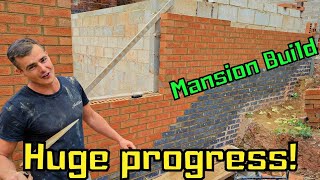 Bricklaying  Job is moving forward vlog renovation extension [upl. by Dredi915]