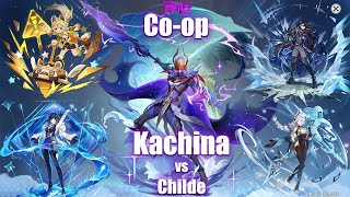 Random coop Kachina Yelan Wriothesly amp Shenhe vs Childe [upl. by Inalem]