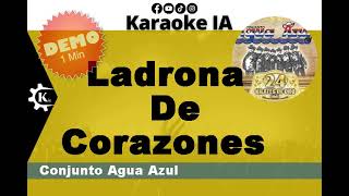 Conjunto Agua Azul  Ladrona De Corazones  Karaoke 1339 [upl. by Westhead939]