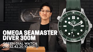 Omega Seamaster 300M Diver Green Dial 21032422010001  SwissWatchExpo [upl. by Fredelia]