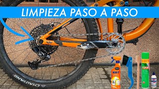 Cómo Limpiar la Transmisión de la Bicicleta Fácilmente 🧽  Mantenimiento Básico MTB 1 [upl. by Airreis]