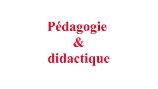 Pédagogie et didactique [upl. by Binetta]