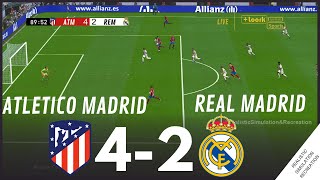 Atlético de Madrid vs Real Madrid 42 HIGHLIGHTS • Simulación amp Recreación de Video Juego [upl. by Lyns]