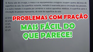 PROBLEMAS COM FRAÇÃO  6 QUESTÕES CONCURSO [upl. by Llerej]