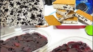 MINI FOOD REVIEW  Blueberry CHEESECAKE and OREO GRAHAM SARAP [upl. by Aicen812]