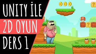 UNITY İLE 2D OYUN NASIL YAPILIR Ders 1 Unity Giriş Bölüm oluşturma Animasyon [upl. by Noevart]