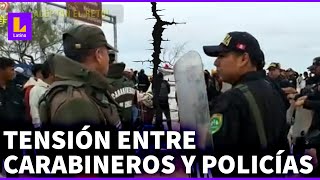 Incidente entre policías y carabineros en frontera PerúChile  Crisis migratoria [upl. by Oguh470]