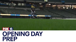 Groundskeepers ready for Brewers home opener  FOX6 News Milwaukee [upl. by Ssecnirp]