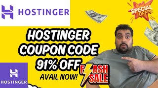 Hostinger Coupon Code 2024  91 Discount Coupon [upl. by Abraham]