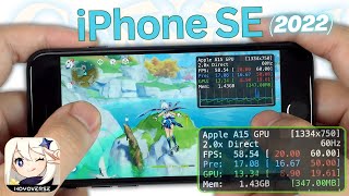 iPhone SE 2022 Genshin Impact Gaming review Update  FPS amp Battery Drain test [upl. by La Verne845]