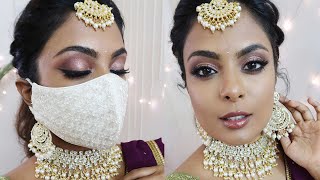 MaskProof Diwali Makeup with 7 AMAZING TIPS  Foundation  Contour  Eyes [upl. by Amr]