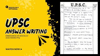 Learn to write Sociology Optional pyq of 2022 upscmains2024 [upl. by Ennoirb998]