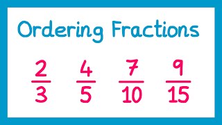 Ordering Fractions  GCSE Maths [upl. by Ayanaj]