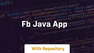 fb java app [upl. by Llecrup]