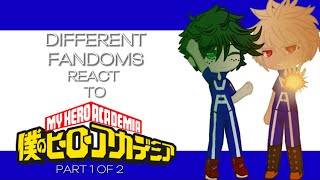 fandoms react to mhabnha  mhabnha react  mangaanime  154 [upl. by Swee]