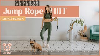 20Minute JUMP ROPE HIIT Workout to Lose Weight [upl. by Saval]