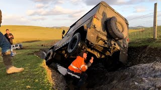 BSTARD LANE 4X4 OFFROADING in WALES Discovery 2s Defenders Hiluxes and Amerocks [upl. by Akenihs12]