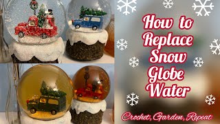 How to Replace Snow Globe Water🎄 Crochet Garden Repeat [upl. by Matheson]