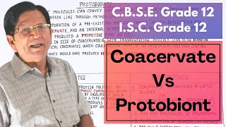 Comparison between Coacervate amp Protobiont  Grade 12 Biology [upl. by Phares]