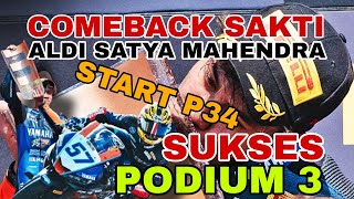 Aksi Aldi Satya Mahendra Comeback Sakti di WSSP300 Start 34 Sukses Podium 3  RACE 2 WSSP300 CEKO [upl. by Selle]